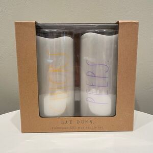 NEW Rae Dunn Flameless LED Wax Candle Set Easter